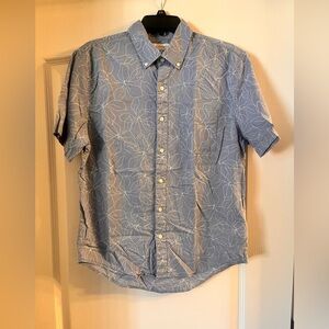 Free Assembly light blue floral button down